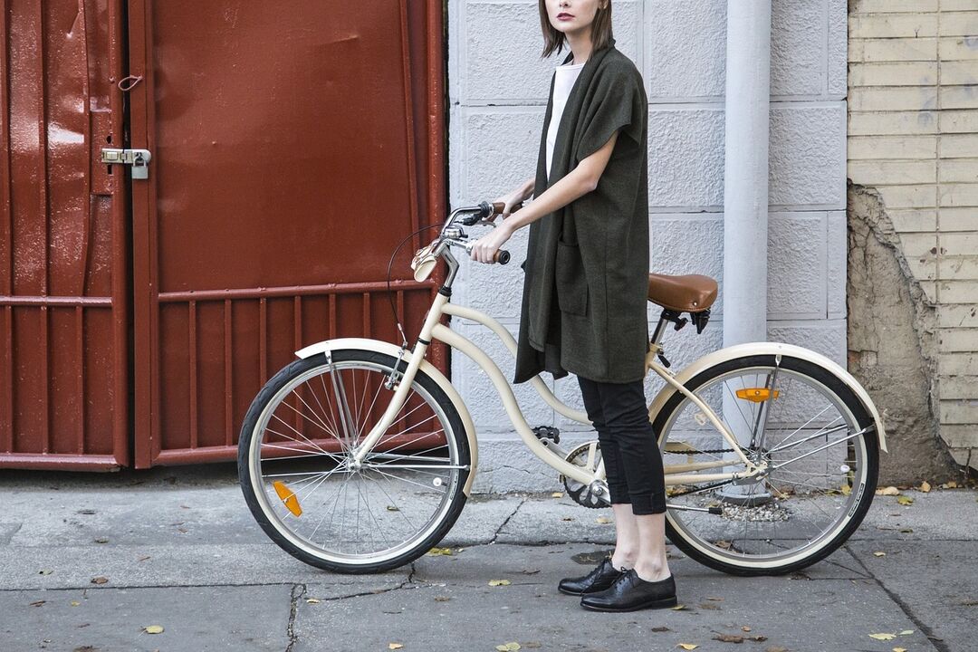 The girl with a bike